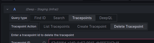 Delete Tracepoint